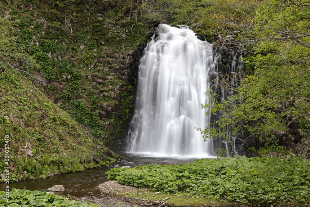 Obraz premium Kumagoe Falls , Shiretoko Pass Hokkaido, Japan