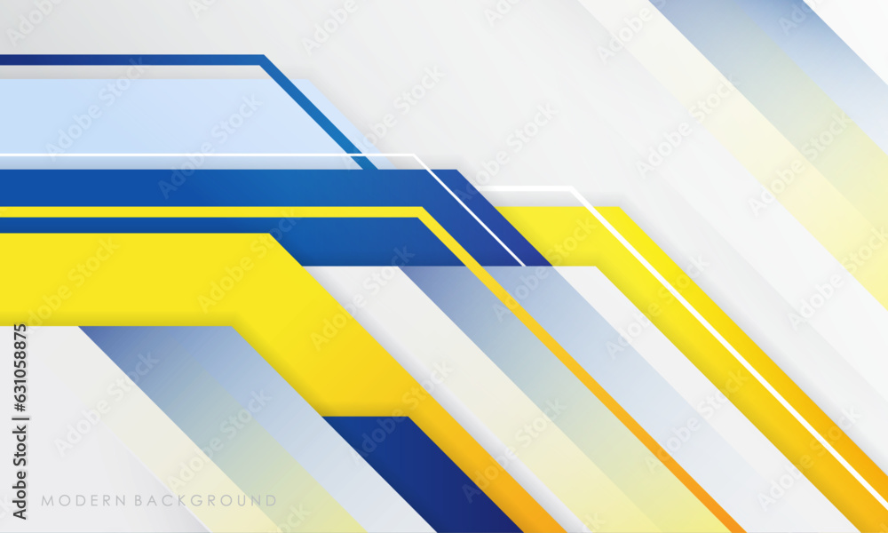 Modern abstract white background with blue and yellow gradietns color ...