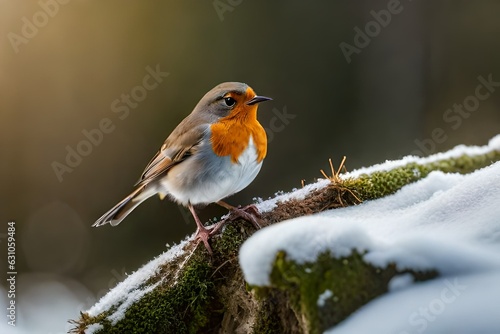 The European Robin (Erithacus rubecula), most commonly known in Anglophone Europe simply as the Robin © Naila