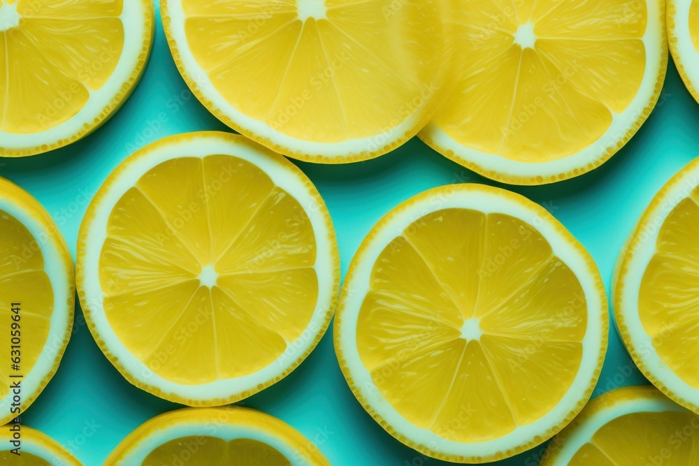 Turquoise lemon pattern. Generate Ai Turquoise lemon pattern. Generate Ai