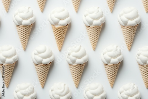 White ice cream pattern cold. Generate ai