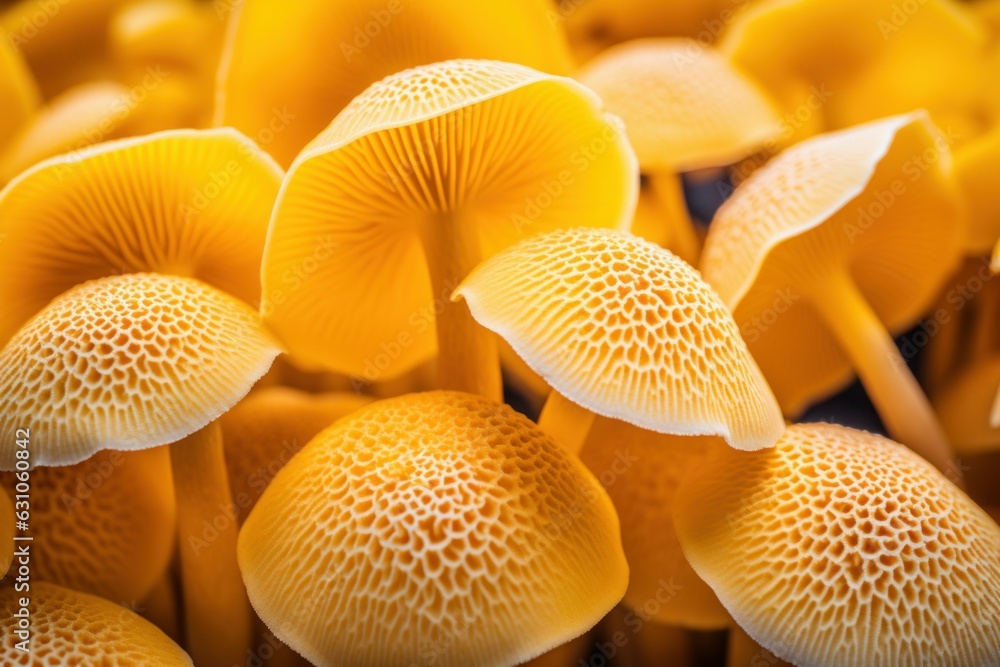 Yellow macro mushroom. Generate Ai Yellow macro mushroom. Generate Ai