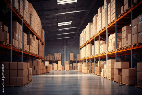 Vast Storage Facility Packed with Products © Andrii 