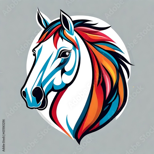 A logo for a business or sports team featuring a HORSE  
that is suitable for a t-shirt graphic.