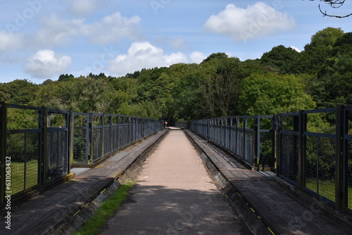 the bridge that goes over the river Torridge on the tarka trail cycle route near Torrington station  © JoeE Jackson