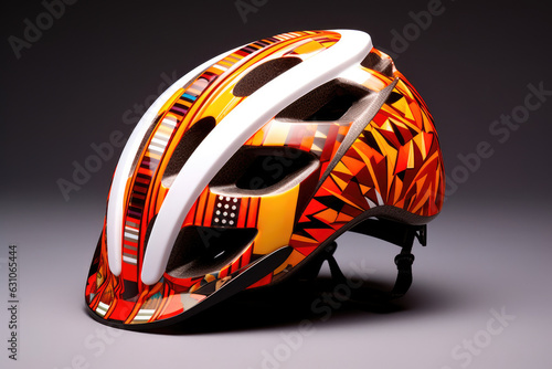 Contemporary Bike Helmet in Vivid Prints
