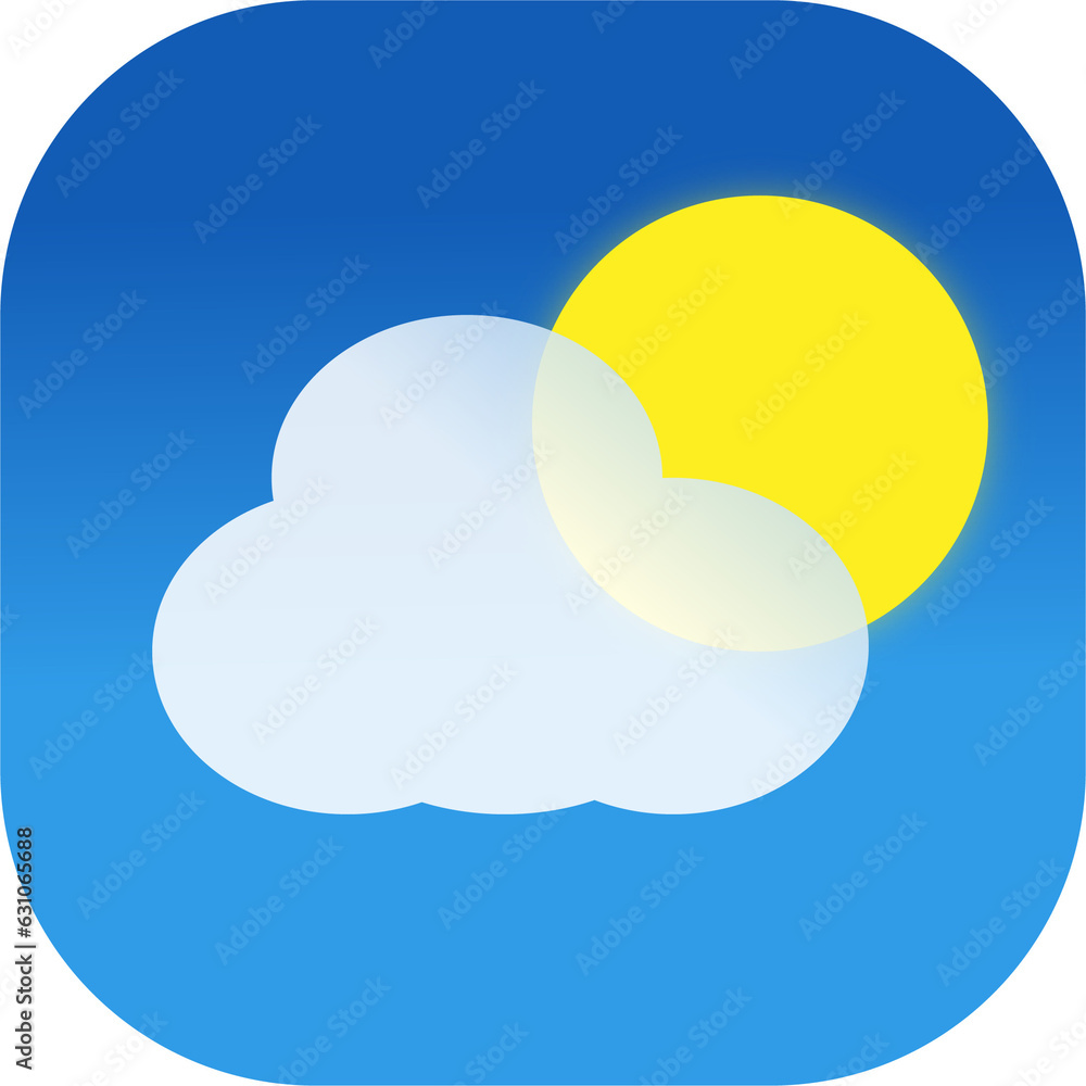 cloud and sun weather icon cloud and sun weather icon
