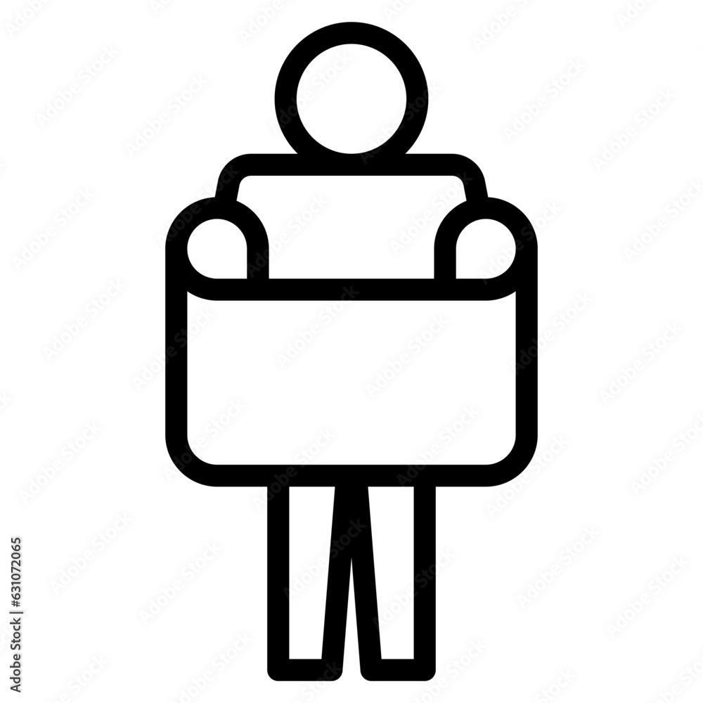 Obraz premium stickman standing line 