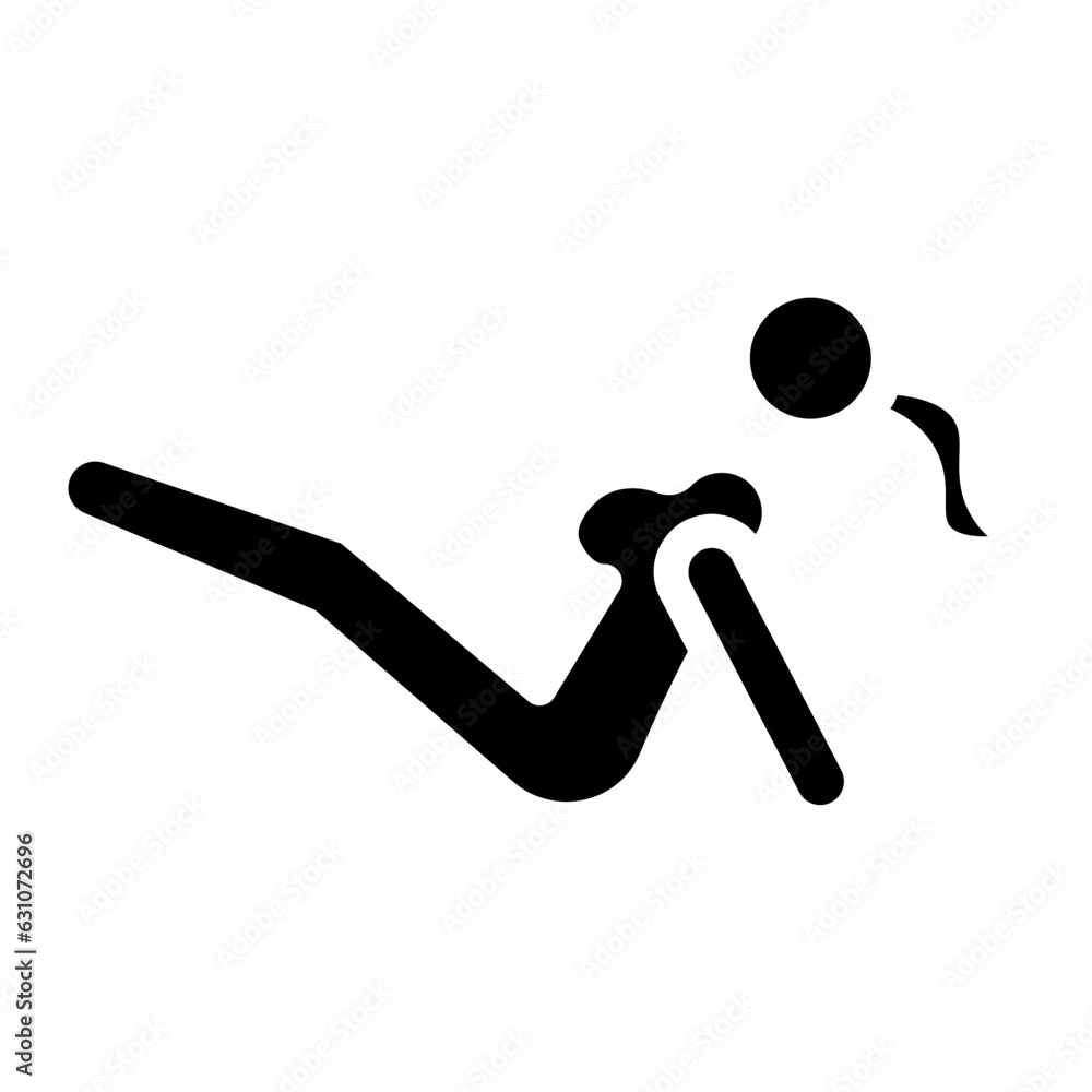 stick woman sports glyph 