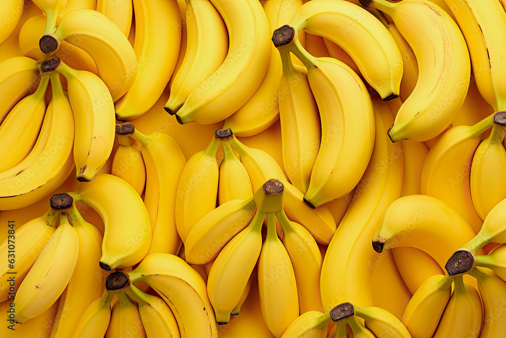 Fresh yellow bananas background. Top view Fresh yellow bananas background. Top view