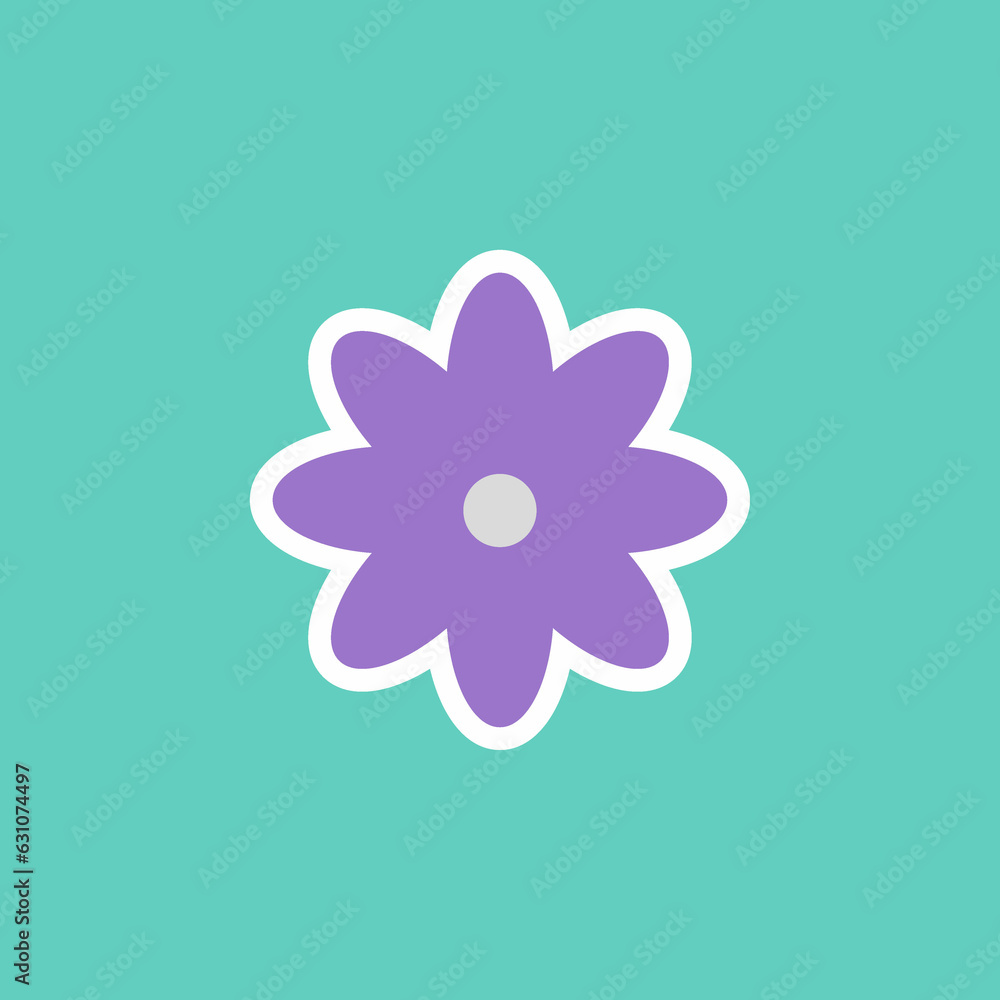 modern playful Y2K flower. Hippie trendy flower card modern playful Y2K flower. Hippie trendy flower card