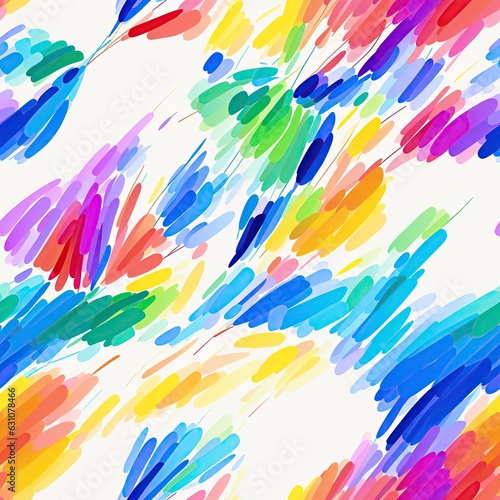 Colored seamless pattern of multicolored lines. AI generated