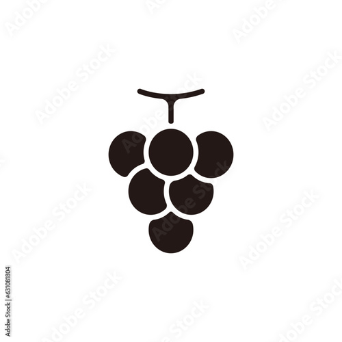 Grape icon.Flat silhouette version.