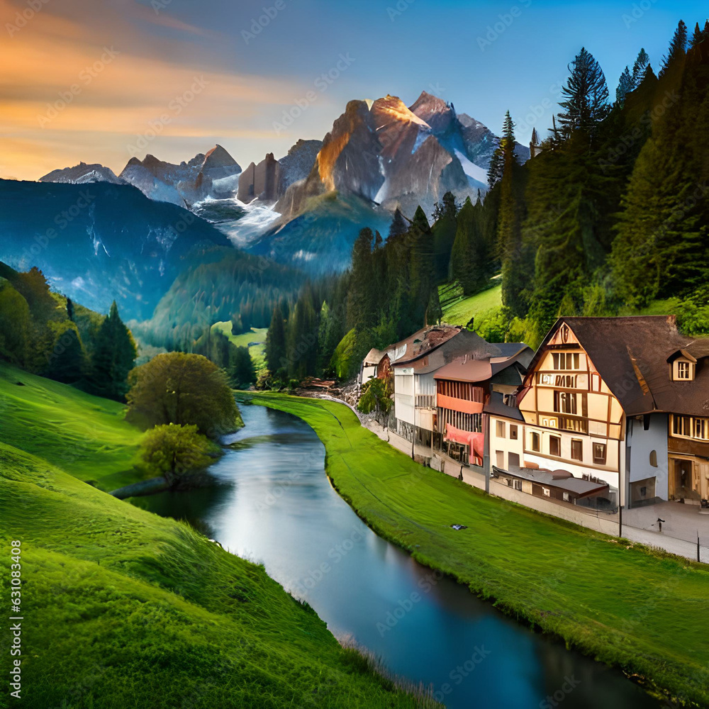 Fototapeta premium alpine landscape