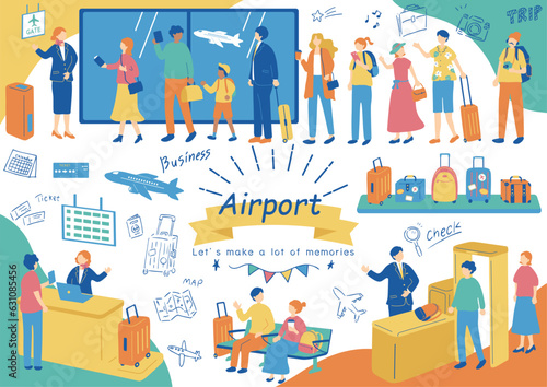 空港のイラスト素材集