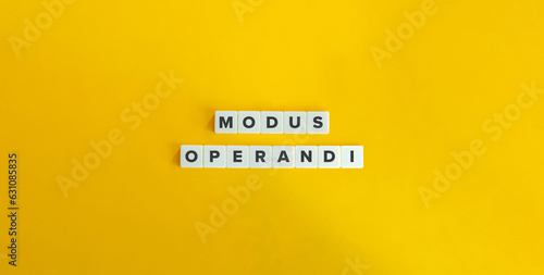 Modus Operandi Latin Phrase. photo