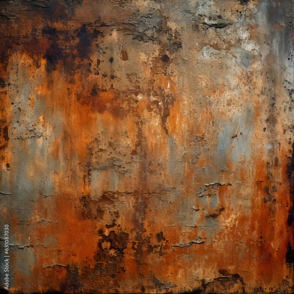 rusty metal background texture. ai generative art.