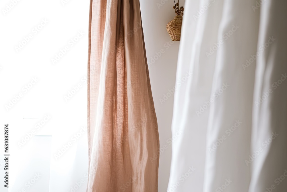 overlay of a minimally clean bright white backdrop with a natural window tan tint. Generative AI overlay of a minimally clean bright white backdrop with a natural window tan tint. Generative AI