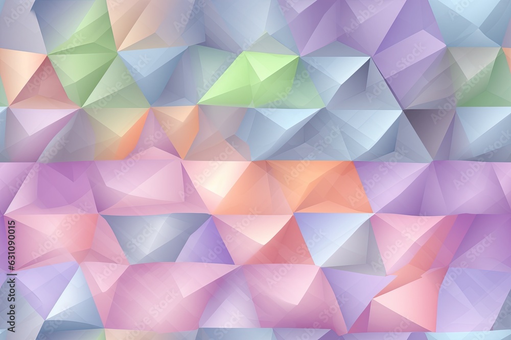 pastel-colored triangle seamless design. Generative AI pastel-colored triangle seamless design. Generative AI
