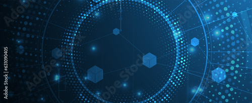 Abstract hexagon background. Technology poligonal design. Digital futuristic minimalism