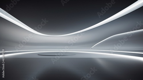 Abstract gray futuristic background with lines