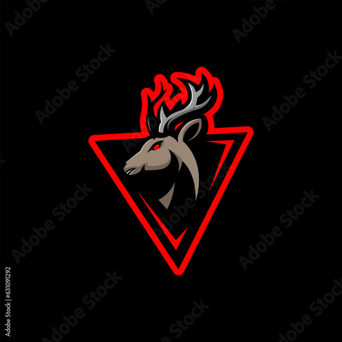 Deer logo design vector illustration