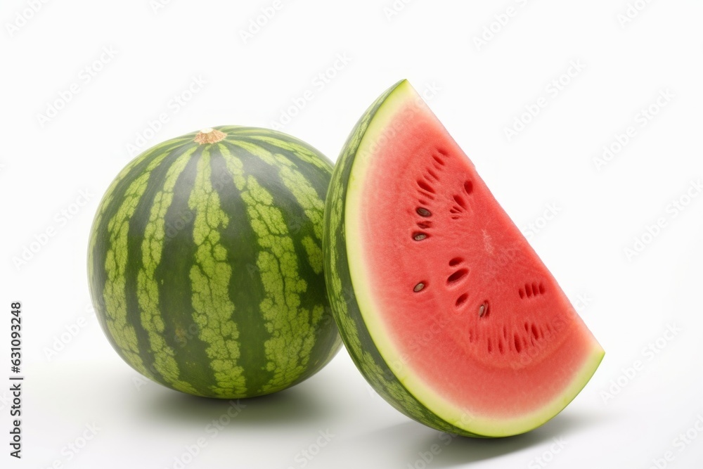 Appetizing watermelon on a light background. Background with selective focus and copy space Appetizing watermelon on a light background. Background with selective focus and copy space