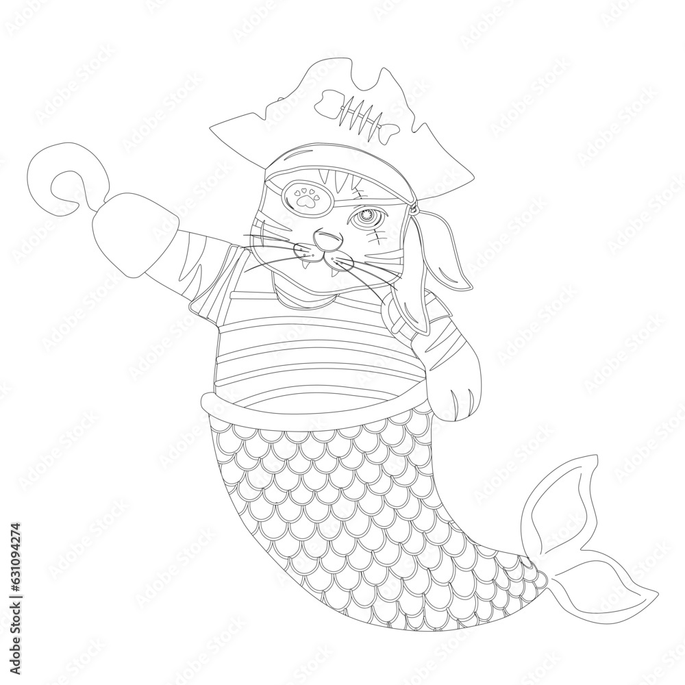 pirate cat image outline with cocked hat and eye patch pirate cat image outline with cocked hat and eye patch