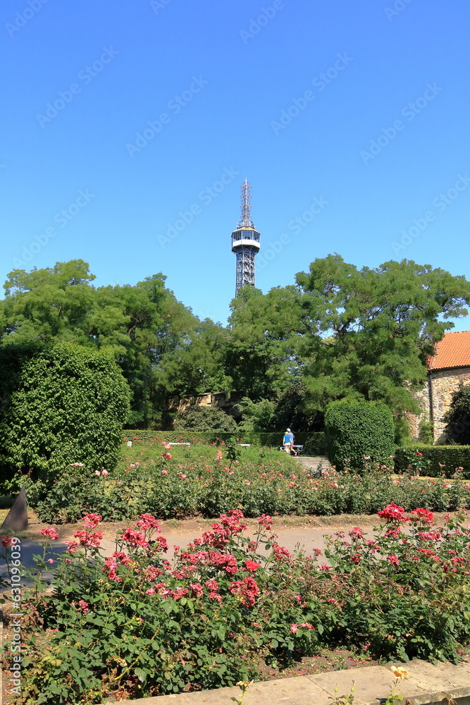 Obraz premium Petrin Lookout Tower in Prague, Czech Republic