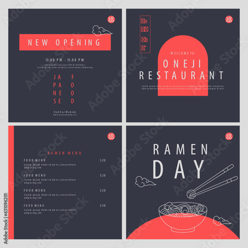 Authentic Japanese Ramen social media post for asian food marketing