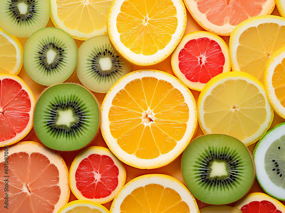 Background of different sorts of fruit