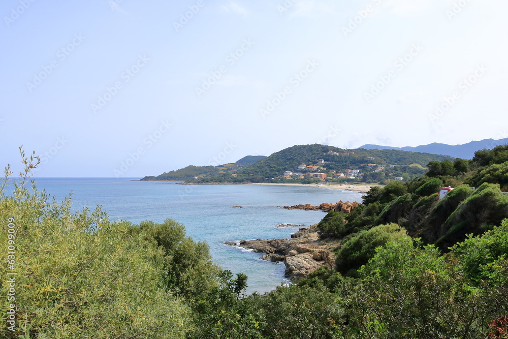 Panoramic view of Spiaggia di Barisoni beach in Tertenia. Sardinia, Italy Panoramic view of Spiaggia di Barisoni beach in Tertenia. Sardinia, Italy