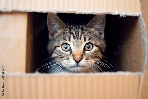 A naughty and playful kitten.Ai generated