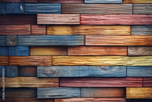 vintage colorful wood texture background. generative ai