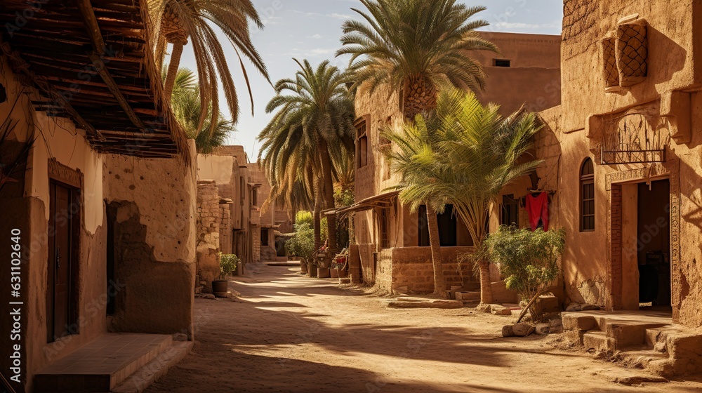 Street in egypt made with Ai generative technology, Property is fictional