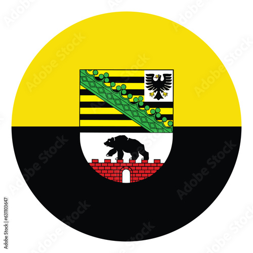 Coat of arms of Saxony Anhalt flag vector illustration isolated. Germany state. Sachen Anhalt flag. Province in Germany is a landlocked federal state of Germany. Europe state territory in EU.