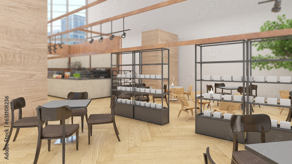 shop area Coffee shop and bakery inside the building.,3d rendering shop area Coffee shop and bakery inside the building.,3d rendering