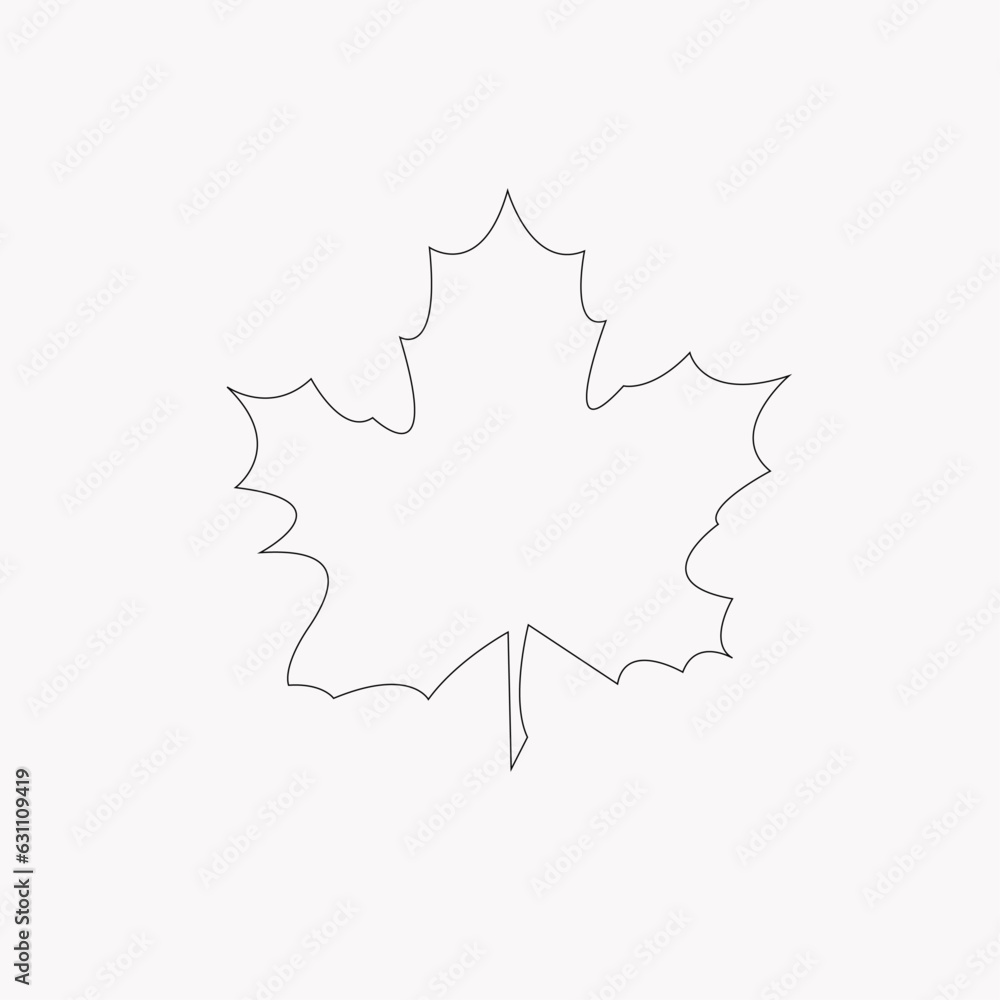 autumn vector leaf design symbol on white