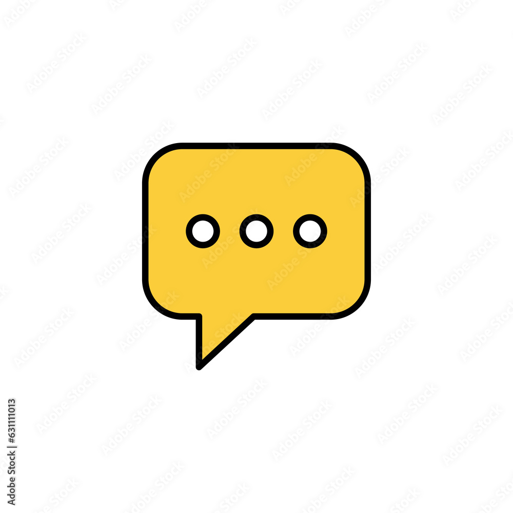 Chat icon vector for web and mobile app. speech bubble sign and symbol. comment icon. message Chat icon vector for web and mobile app. speech bubble sign and symbol. comment icon. message