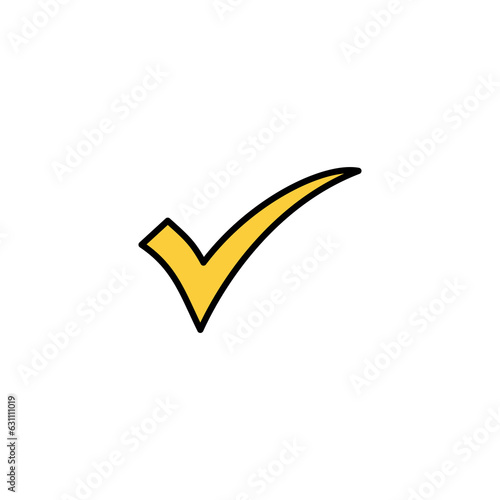Check mark icon vector for web and mobile app. Tick mark sign and symbol
