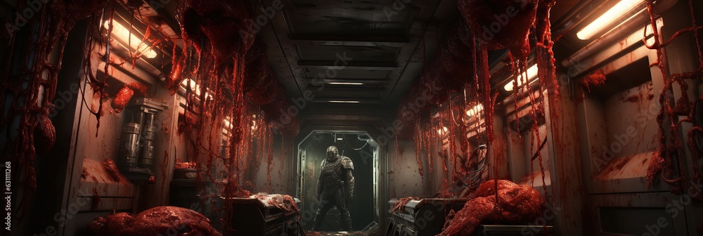 Biological matter growing and filling up spaces.Dead Space, Aliens vs Predator Biological matter growing and filling up spaces.Dead Space, Aliens vs Predator
