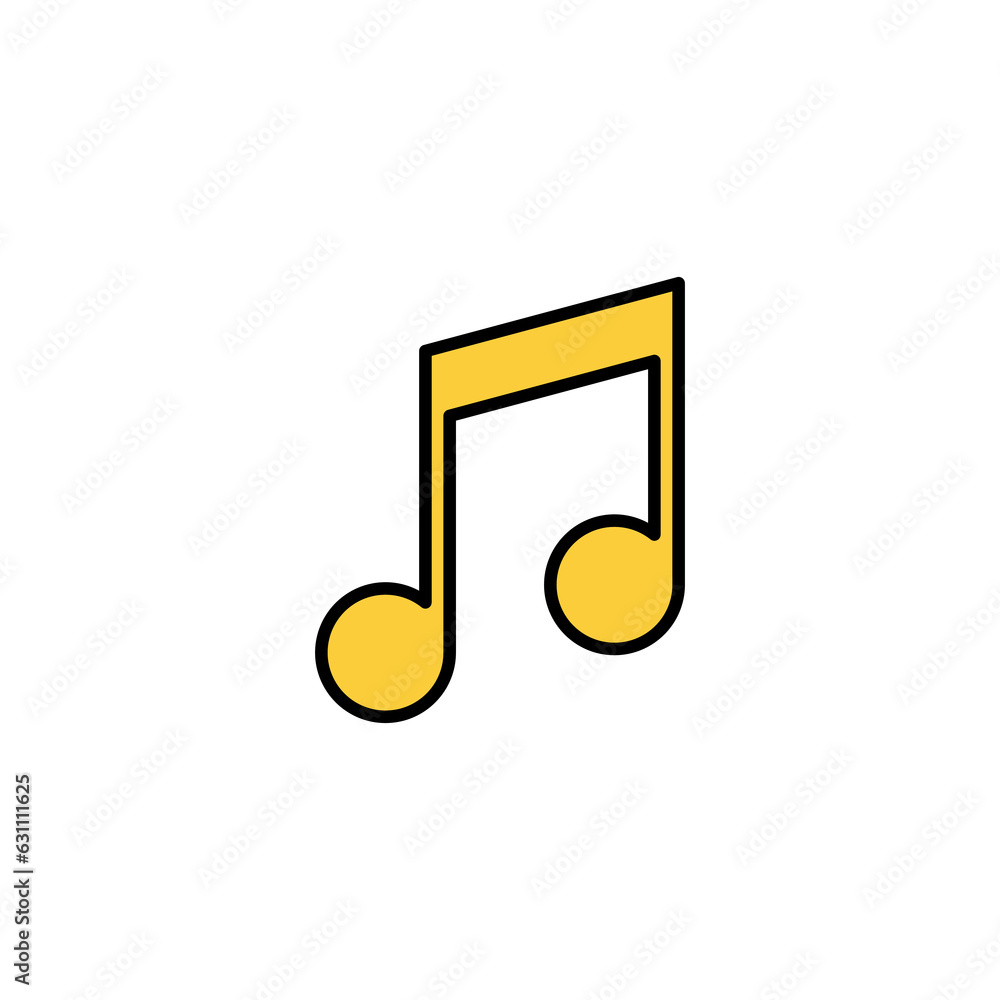 Music icon vector for web and mobile app. note music sign and symbol Music icon vector for web and mobile app. note music sign and symbol