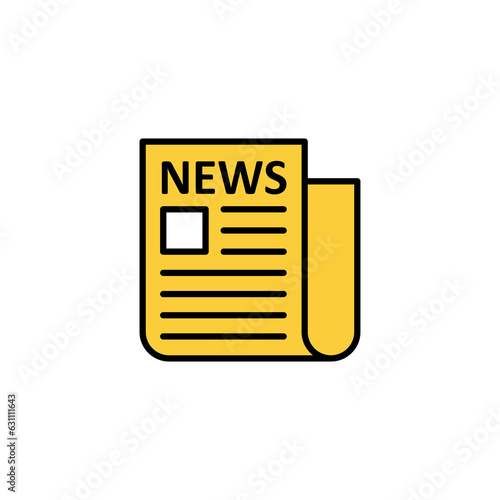 Newspaper icon vector for web and mobile app. news paper sign and symbolign