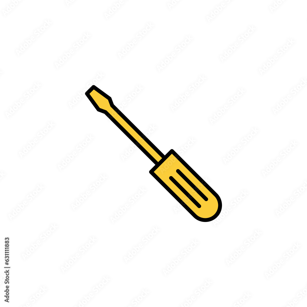Screwdriver icon vector for web and mobile app. tools sign and symbol