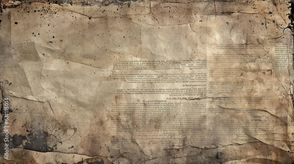 Newspaper paper grunge vintage old aged texture background