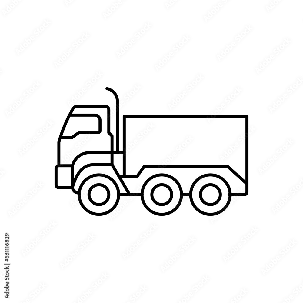 Army truck Vector Icon

