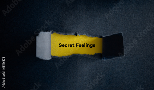 Secret Feelings Concept Image. photo