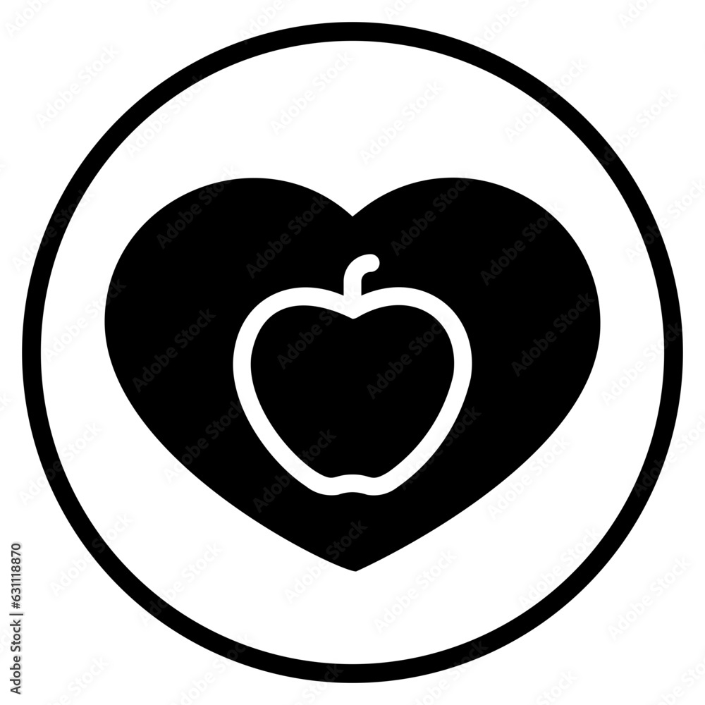 Fototapeta premium healthy diet glyph icon