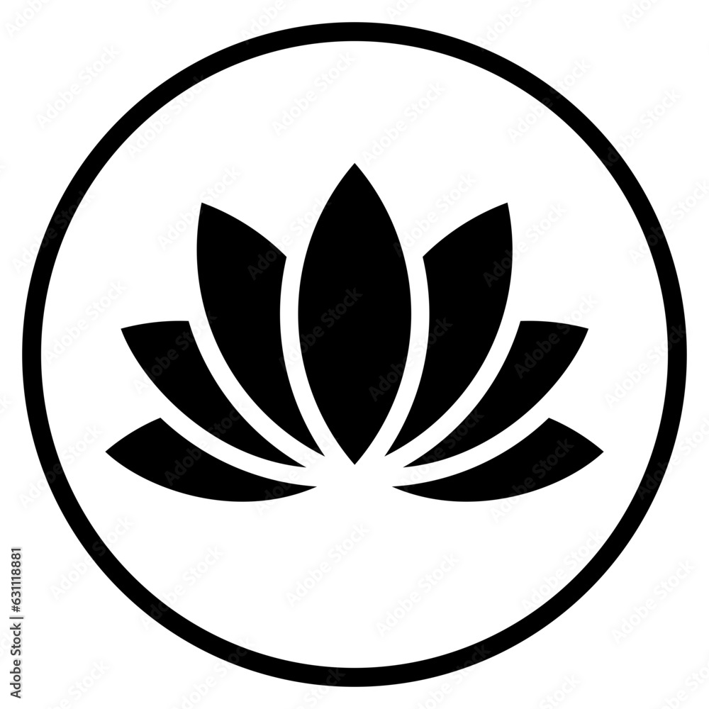 lotus glyph icon lotus glyph icon