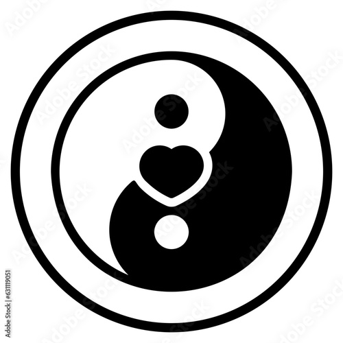 yin yang glyph icon